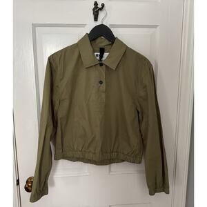 SOLD NWT MHL Margaret Howell Cotton Twill Crop Shirt In Sage - M